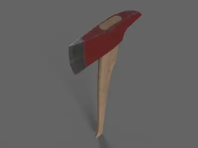 PBR Fire Axe V1a Low-poly 3D model