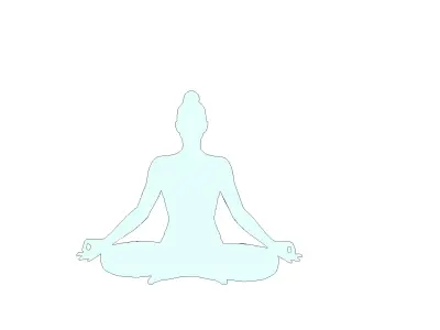 Yoga Meditation Pose Silhouette Mold for Casting 3D model