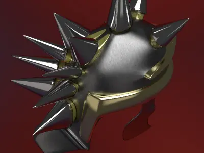 Midieval Spiked Helm 3D model
