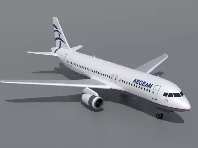 Airbus A320 Aegean Airlines 3D model