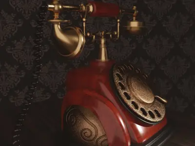 Old telephone 3D model