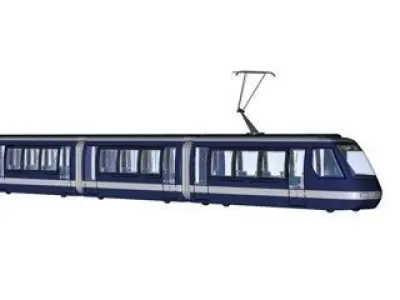 tramway 3D model metro train 3D model