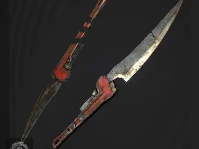 Wrench Knife Lowpoly Low-poly 3D model