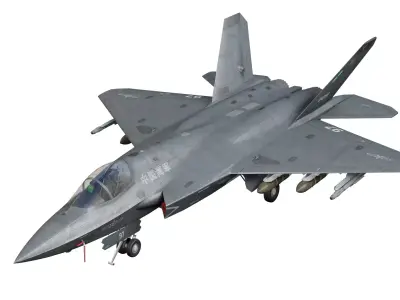 Shenyang J-35C Stealth Jet China PLANAF 3D model