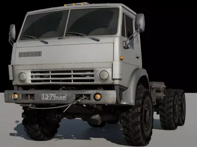 Truck scanned  Low-poly 3D model
