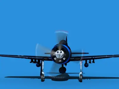 Grumman F8F-2 Bearcat V12 3D model