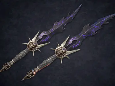 Dark Fantasy Knife Low-poly 3D model