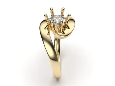 solitaire with ring sizes  8 part S127 3D print model