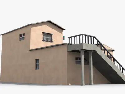 Japanese House x18 Low-poly 3D model