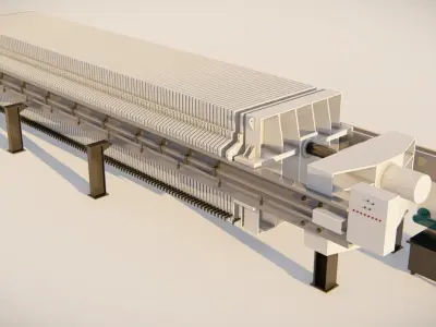 Filter Press 3D Model 3D model