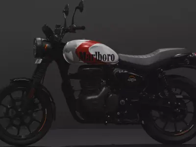 Royal Enfield Hunter 350 Custom Marlboro Edition 3D model