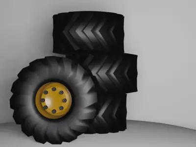 Vehicle Tire  Low-poly 3D model