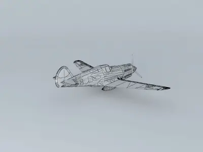 Battle plane P-40 Free 3D model