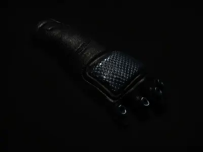  Leather Cyberpunk Gloves  Free 3D model