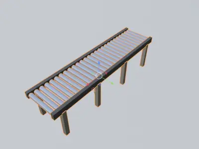 Simple conveyor roller table BLENDER 3D model