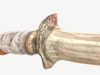 Bone Dagger Low-poly 3D model