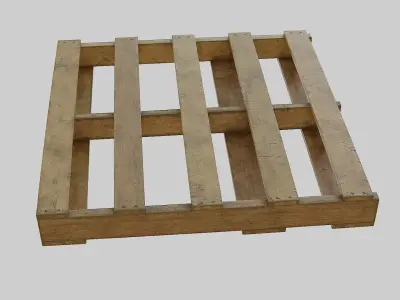 WoodenPalleteOldDirt wooden pallet Low-poly 3D model