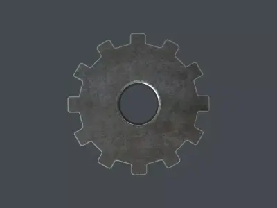 GEAR-004 cog wheel Low-poly 3D model