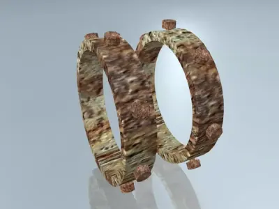 Rusted Pipe Ring 3D model