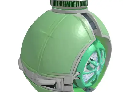 Futuristic Plasma Grenade 8K 3D model