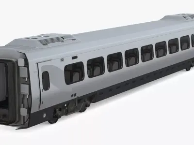 Express Business Class Passenger Coach 3D model