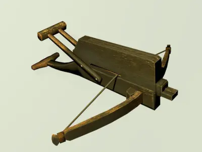 Medieval weapons Low-poly 3D model 3