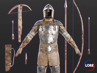 Medieval Collection Crude Archer 3D Model Pack
