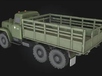 Military Cargo Truck  Armored Transport Vehicle Model 3D model by 3dart3d