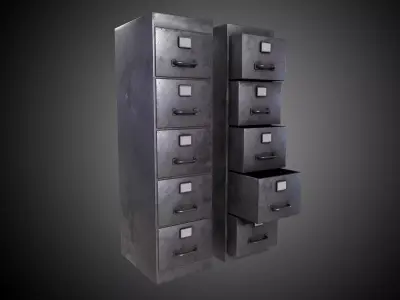 Cabinet V1 - 004 Low-poly 3D model