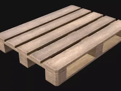 Wood Pallet Game Ready PBR Low-poly 3D model