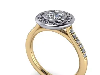 ArtNouveau decorative ring 3D print model
