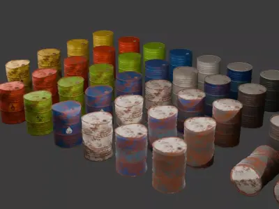   barrels pack 3D model