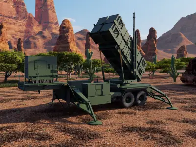 Patriot Missile Launcher MIM-104 3D model
