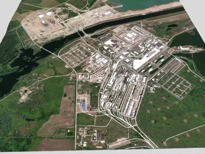 Kursk Nuclear Power Plant 3D model