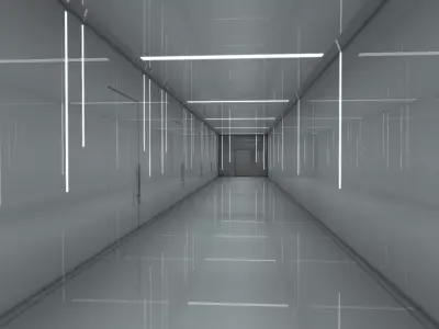 Sci fi Corridor Free 3D model shop