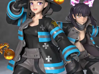 Maki and Tamaki STL Ready for 3D Printing 3D print model