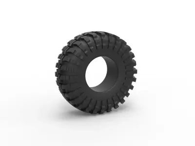 Offroad tire 35 Scale 1 to 25 3D print model