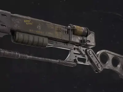 AER9 Laser Rifle Low-poly 3D model