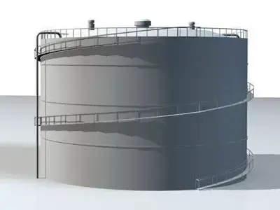 Gas tank 3D model 2