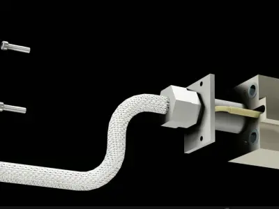 Heat the resistance bar to press the packaging 3D model