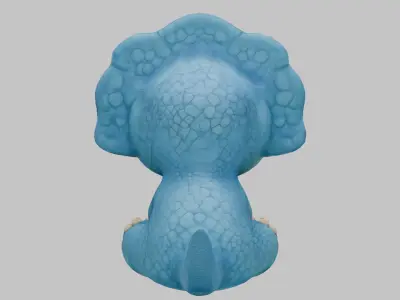 Triceratops Kid Low-poly 3D model