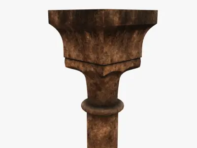 Column wooden Low-poly 3D model get