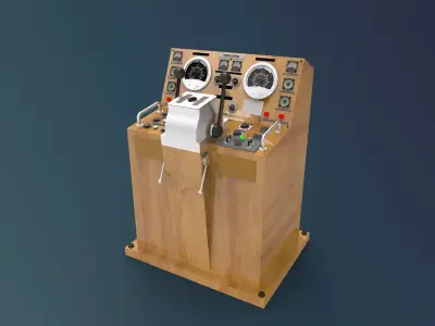 control navigation ship 3D model