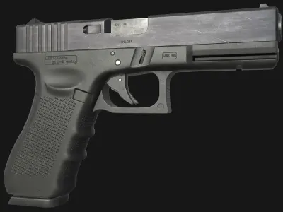 Glock 17 Gen 4 Low-poly 3D model purchase