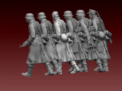 German soldiers 3D print model
