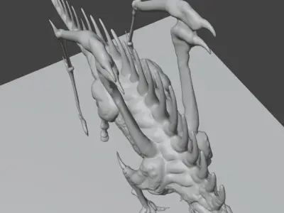 Cave Dragon monster sculpt 3D model