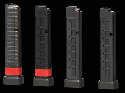 Magazine for 30 rounds of 9x19 cal Low-poly 3D model