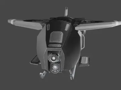 Transport Drone Vehicle RTS Low Poly Model Low-poly 3D model