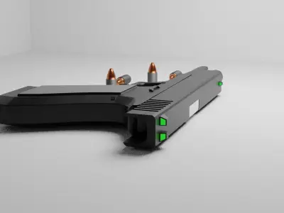 Glock 17 Low-poly 3D model purchase