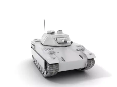 Arctic Camouflage Tank model pack Low-poly 3D model